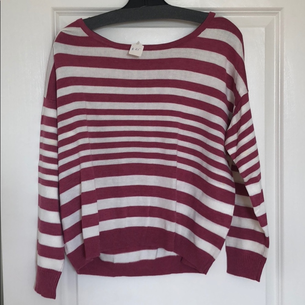 White and pink sweater